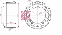 Барабан тормозной DAF