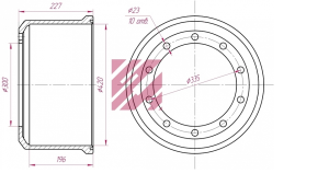 Барабан тормозной SAF 
