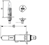 Лампа  галогеновая H1 24V/75W OSRAM