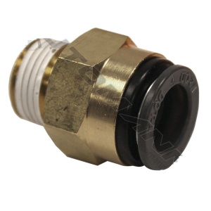Штуцер концевой трубка 1/2" / Р3/8" прямой пластик  